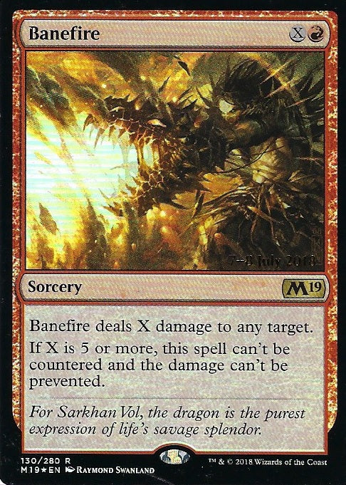 Banefire (Prerelease) (Promotional Cards) Near Mint Foil