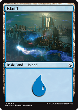 Island (254) (War of the Spark) Near Mint