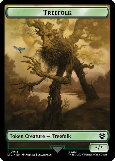 Beast / Treefolk Double Sided Token (Commander: The Lord of the Rings: Tales of Middle-earth) Near Mint