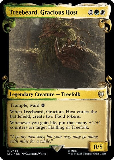 Treebeard, Gracious Host (Showcase Scrolls) (Commander: The Lord of the Rings: Tales of Middle-earth) Near Mint