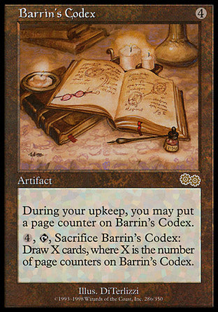 Barrin's Codex (Urza's Saga) Light Play