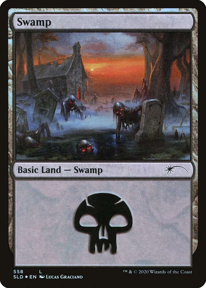 Swamp 558 (Secret Lair) Near Mint