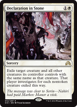 Declaration in Stone (Shadows Over Innistrad) Near Mint Foil