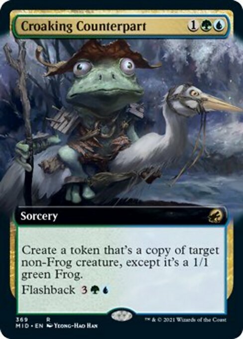 Croaking Counterpart (Extended Art) (Innistrad: Midnight Hunt) Near Mint Foil