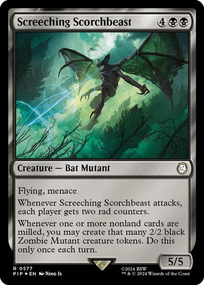 Screeching Scorchbeast (Surge Foil) (Universes Beyond: Fallout) Near Mint
