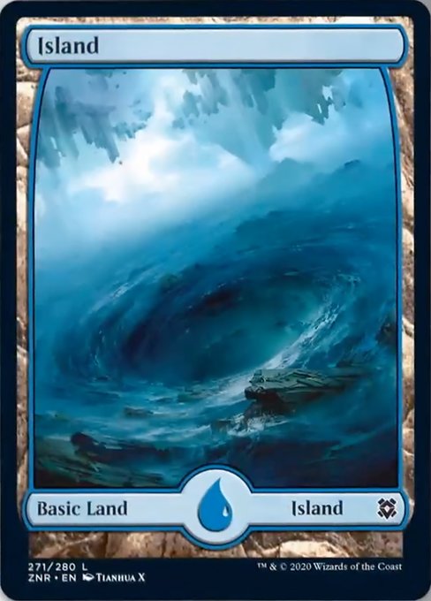 Island (271) (Zendikar Rising) Near Mint Foil