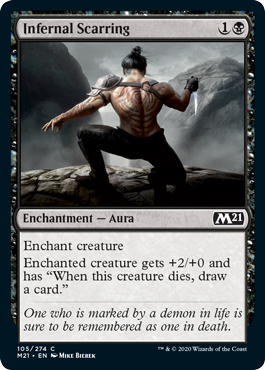 Infernal Scarring (Magic 2021 Core Set) Near Mint Foil