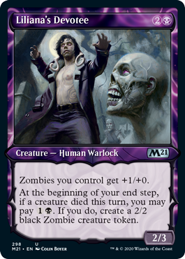 Liliana's Devotee (Showcase) (Magic 2021 Core Set) Near Mint Foil