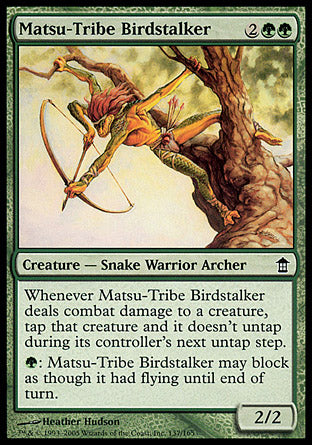 Matsu-Tribe Birdstalker (Saviors of Kamigawa) Light Play Foil