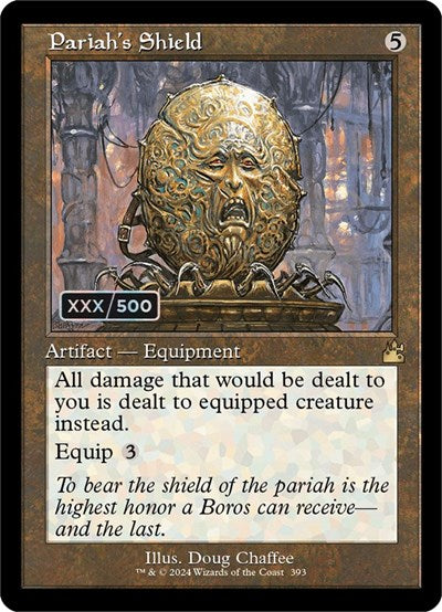 Pariah's Shield (Retro Frame) (Serial Numbered) (Ravnica Remastered) Near Mint