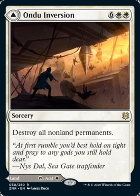 Ondu Inversion / Ondu Skyruins (Zendikar Rising) Near Mint Foil