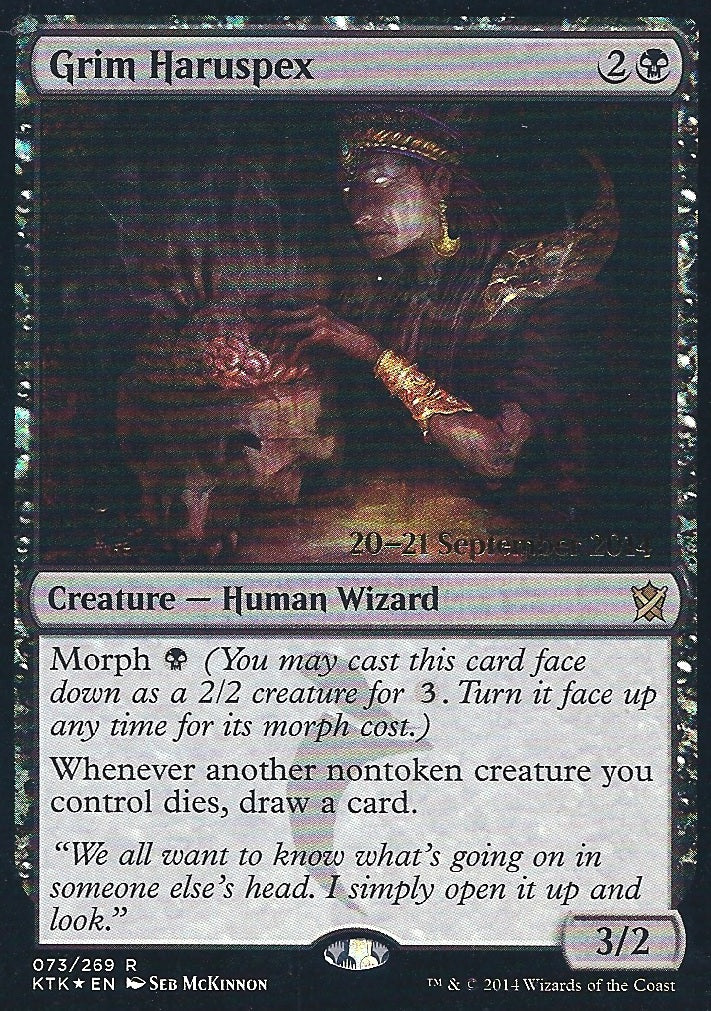 Grim Haruspex (Pre Release) (Promotional Cards) Near Mint Foil