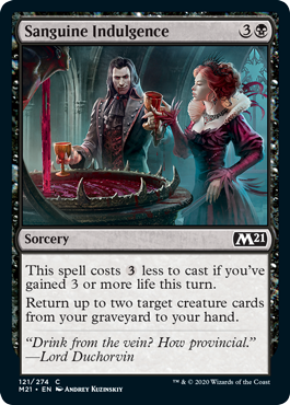 Sanguine Indulgence (Magic 2021 Core Set) Near Mint Foil