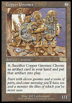 Copper Gnomes (Urza's Saga) Light Play