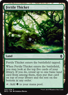Fertile Thicket (Battle for Zendikar) Near Mint Foil