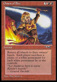 Omen of Fire (Alliances) Light Play