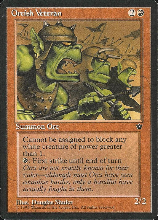 Orcish Veteran (4) (Fallen Empires) Near Mint