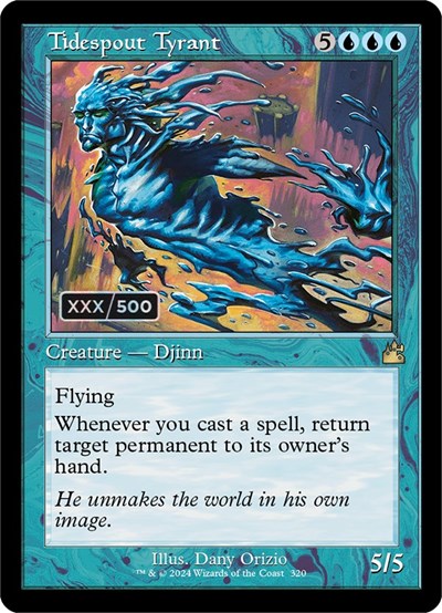 Tidespout Tyrant (Retro Frame) (Serial Numbered) (Ravnica Remastered) Near Mint