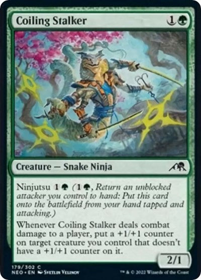 Coiling Stalker (Kamigawa: Neon Dynasty) Near Mint