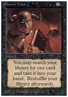 Demonic Tutor (Unlimited) Light Play