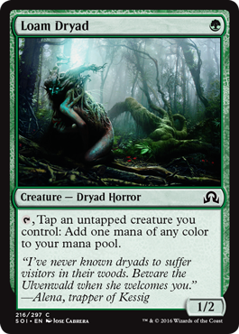 Loam Dryad (Shadows Over Innistrad) Near Mint