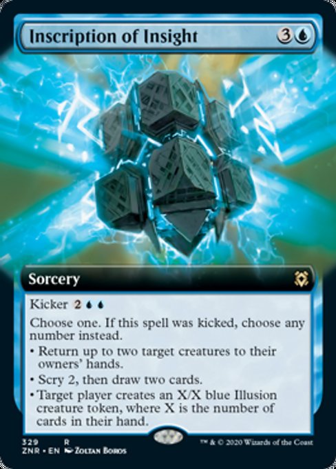 Inscription of Insight (Extended Art) (Zendikar Rising) Near Mint Foil