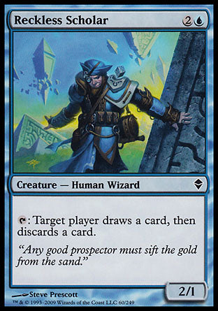 Reckless Scholar (Zendikar) Near Mint Foil