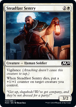 Steadfast Sentry (Magic 2020 Core Set) Near Mint