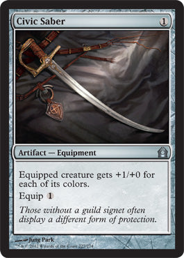 Civic Saber (Return to Ravnica) Near Mint Foil