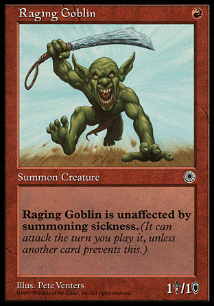 Raging Goblin (1) (Portal) Light Play