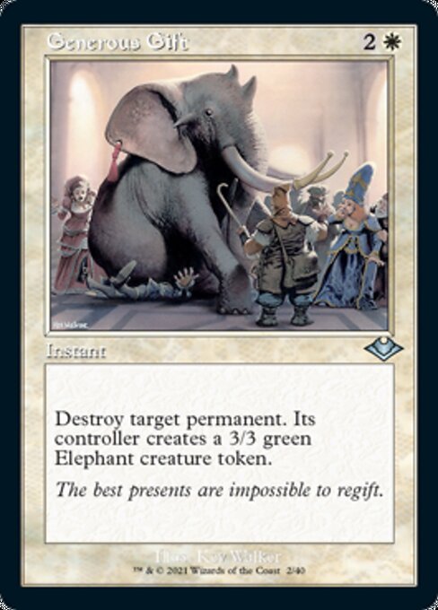 Generous Gift (Modern Horizons 1 Retro Frames) Near Mint Etched Foil
