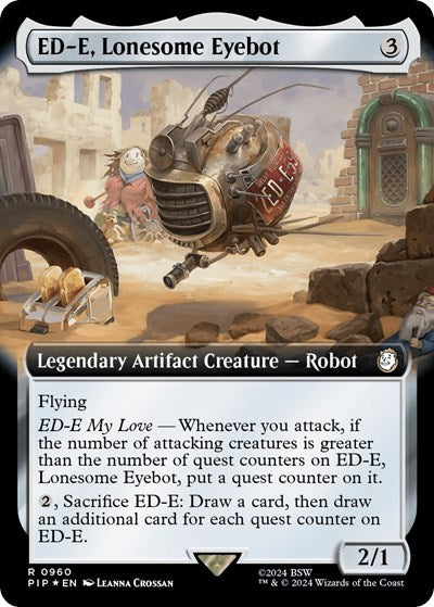 ED-E, Lonesome Eyebot (Extended Art) (Surge Foil) (Universes Beyond: Fallout) Near Mint