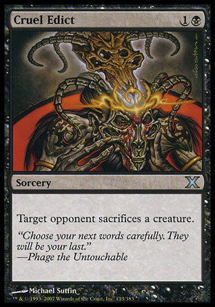 Cruel Edict (10th Edition) Near Mint