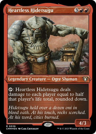 Heartless Hidetsugu (Foil Etched) (Commander Masters) Near Mint