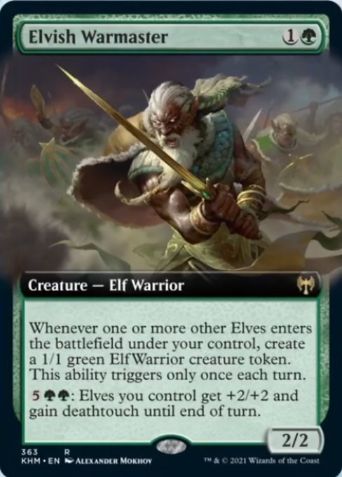 Elvish Warmaster (Extended Art) (Kaldheim) Near Mint Foil