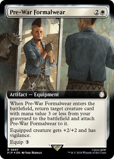 Pre-War Formalwear (Extended Art) (Surge Foil) (Universes Beyond: Fallout) Near Mint