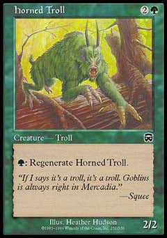 Horned Troll (Mercadian Masques) Light Play