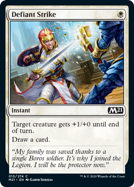 Defiant Strike (Magic 2021 Core Set) Near Mint Foil