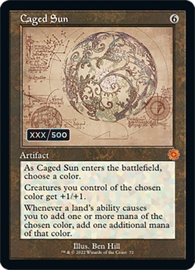 Caged Sun (Schematic) (Serial Numbered) (The Brothers' War: Retro Frame Artifacts) Near Mint