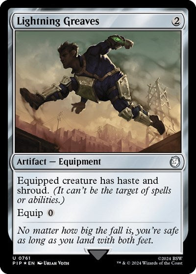 Lightning Greaves (Surge Foil) (Universes Beyond: Fallout) Near Mint