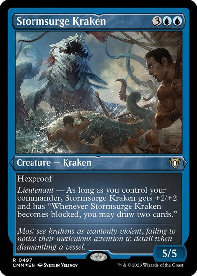 Stormsurge Kraken (Foil Etched) (Commander Masters) Near Mint