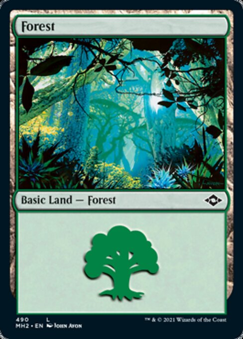 Forest (490) (Modern Horizons 2) Near Mint Etched Foil
