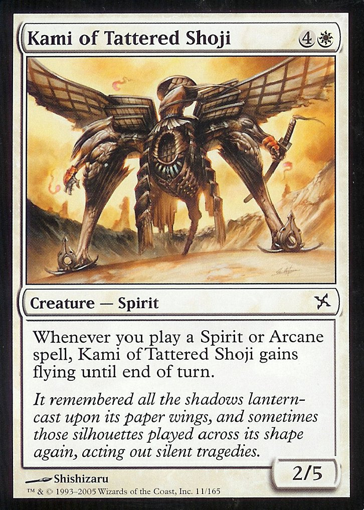 Kami of Tattered Shoji (Betrayers of Kamigawa) Light Play Foil