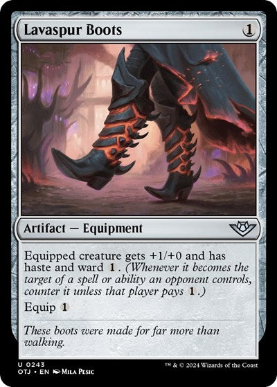 Lavaspur Boots (Outlaws of Thunder Junction) Near Mint Foil