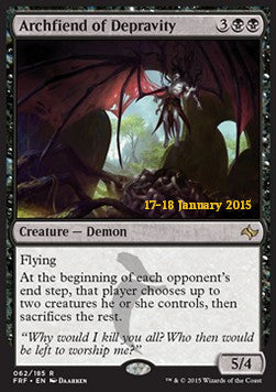 Archfiend of Depravity (Prerelease Promo) (Promotional Cards) Near Mint Foil