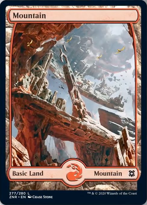 Mountain (277) (Zendikar Rising) Near Mint Foil