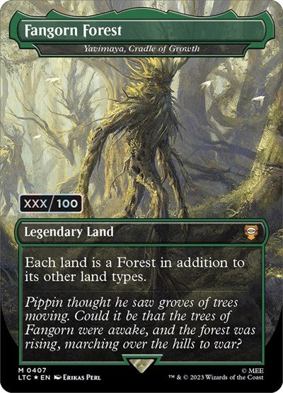 Fangorn Forest - Yavimaya, Cradle of Growth (Serial Numbered) (Commander: The Lord of the Rings: Tales of Middle-earth) Near Mint
