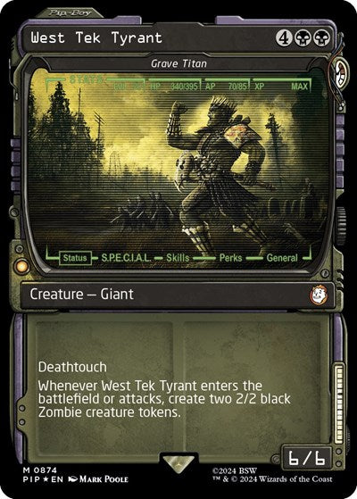 West Tek Tyrant - Grave Titan (Showcase) (Surge Foil) (Universes Beyond: Fallout) Near Mint