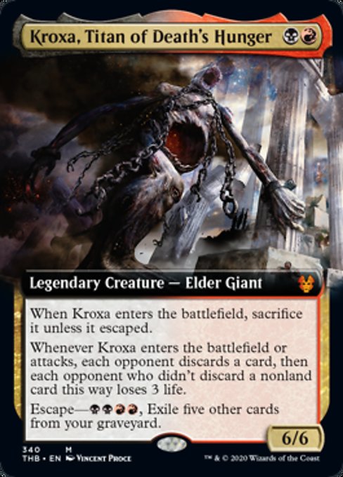 Kroxa Titan of Death's Hunger (Extended Art) (Theros Beyond Death) Near Mint Foil