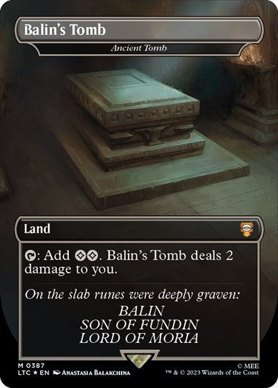 Balin's Tomb - Ancient Tomb (Surge Foil) (Commander: The Lord of the Rings: Tales of Middle-earth) Near Mint
